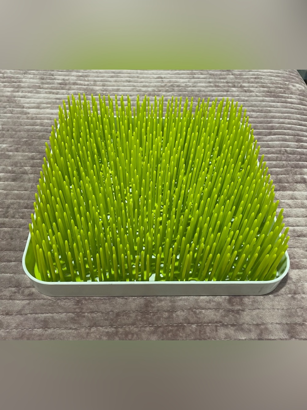 Grass Bottle Drying Rack For Baby Green Boon 9.5"x9.5" Removable Drip Tray